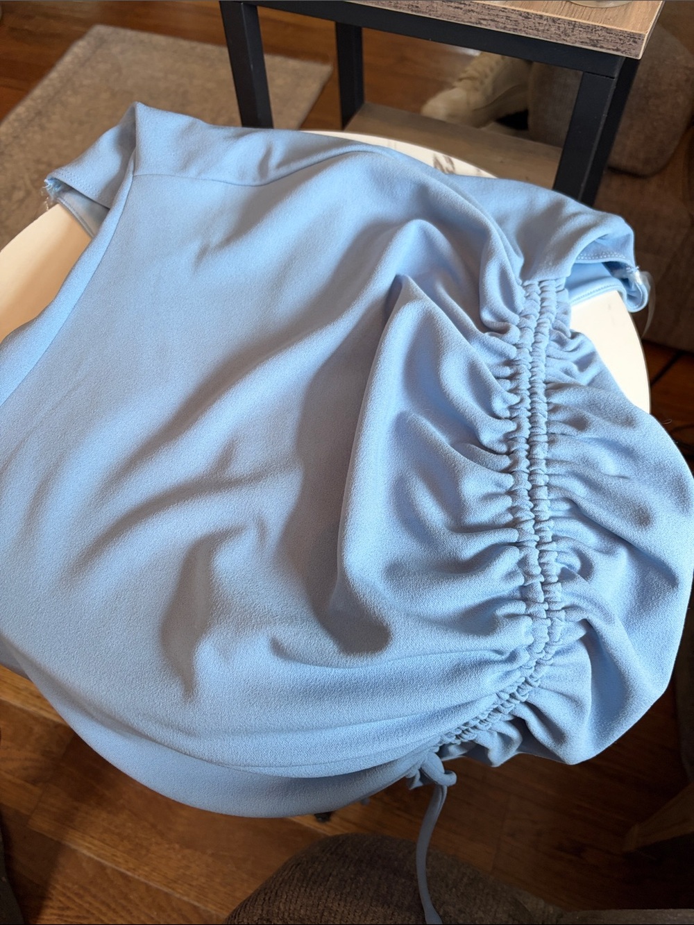 Light Blue Ruched Women’s dress